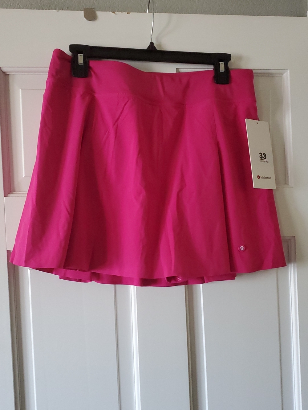 NWT lululemon A line Side Pleat Tennis Skirt Sz L Pink Flare
